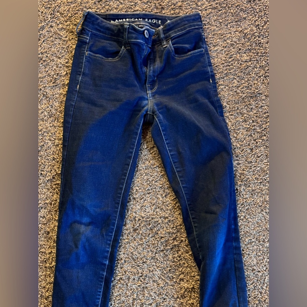 Blue skinny jeans